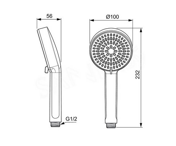 душевая лейка IDEAL STANDARD ALU+